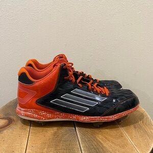 Adidas Poweralley orange/black Baseball Cleats Size 17